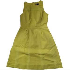 J. CREW Yellow A-Line Lace Midi Dress Size 0